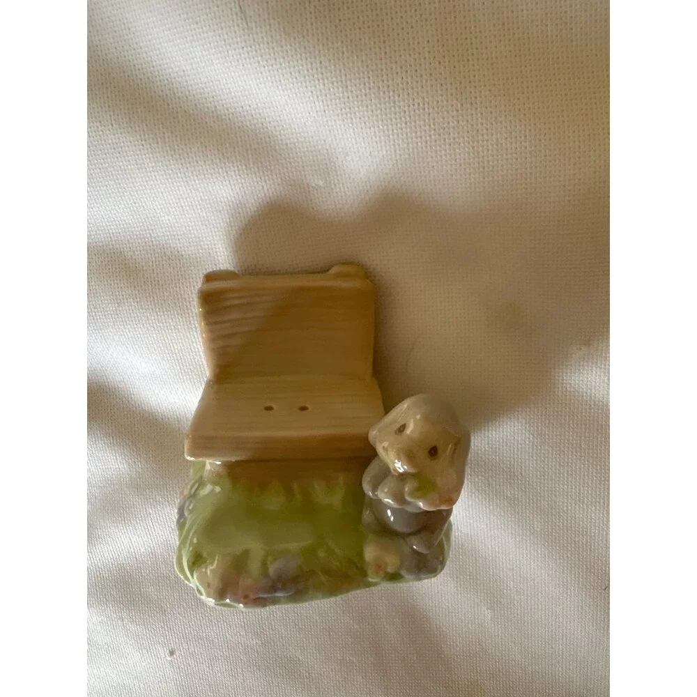 Precious Moments Salt and Pepper Set 1997 Enesco Avon Figurine Girl With Bonnet
